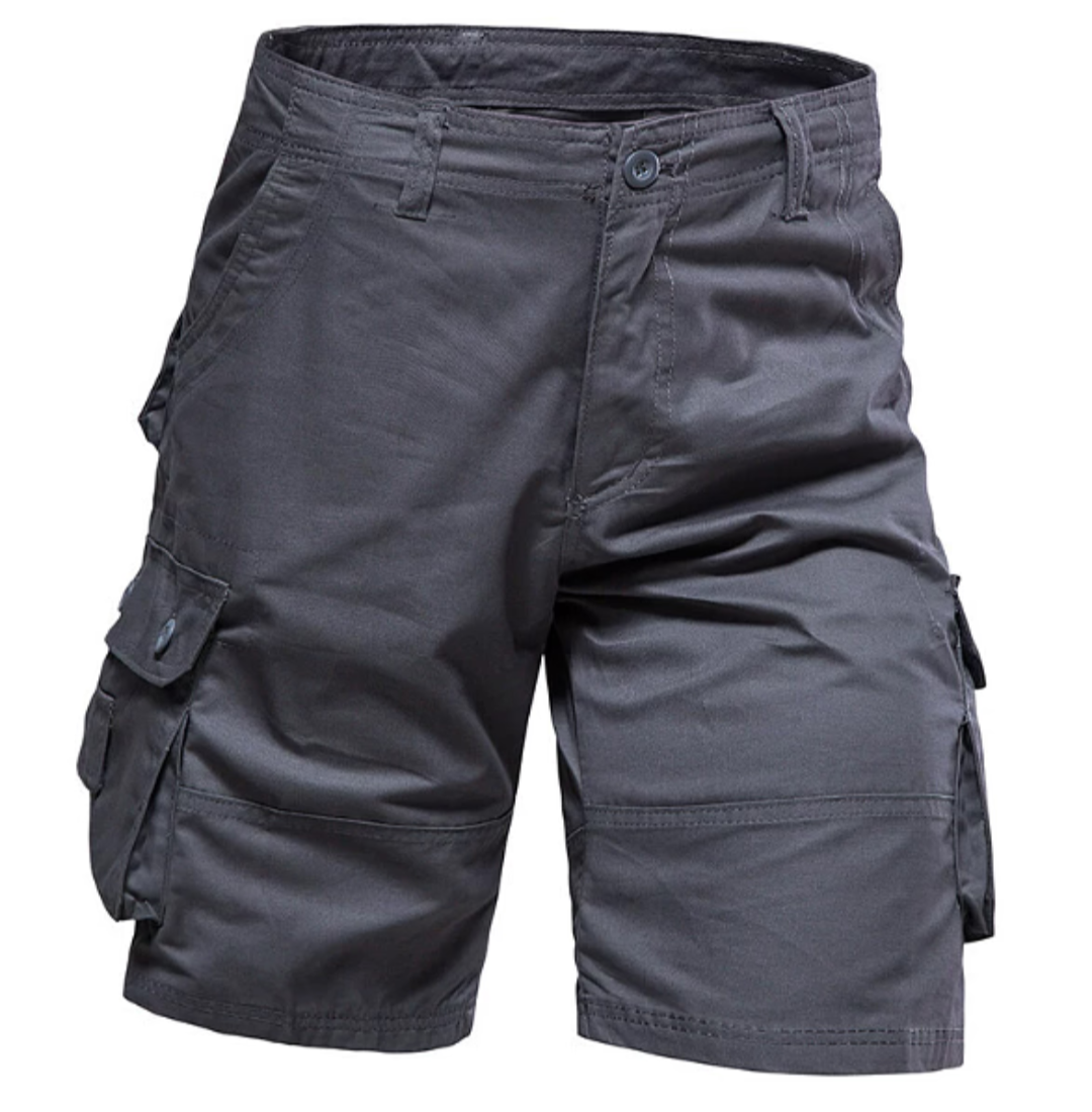 GolfThing high quality cotton outdoor cargo golf shorts in coffee color with breathable fabric and Bermuda cut