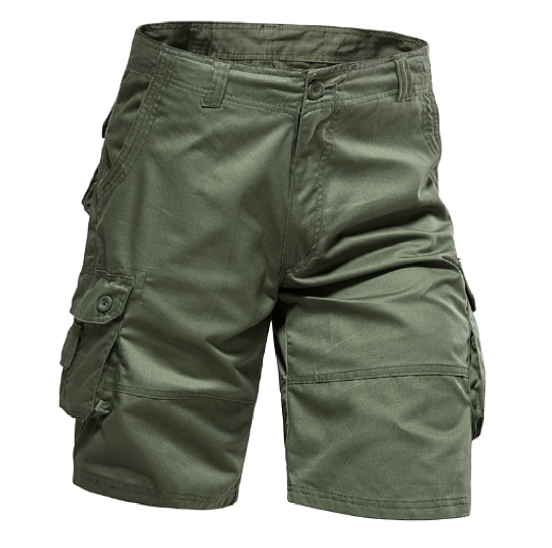GolfThing High Quality Cotton Outdoor Cargo Shorts - Khaki