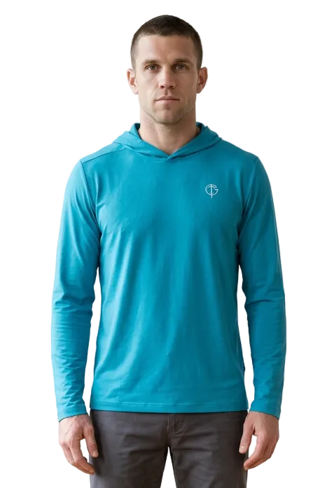 Size chart for GolfThing 360° Stretch Performance Golf Hoodies in inches