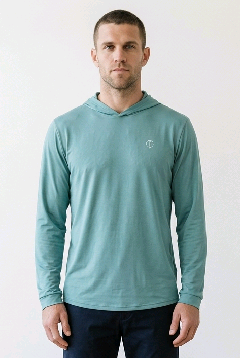 Size chart for GolfThing Golf Hoodies Dri-Fit Golf Hoodie in inches