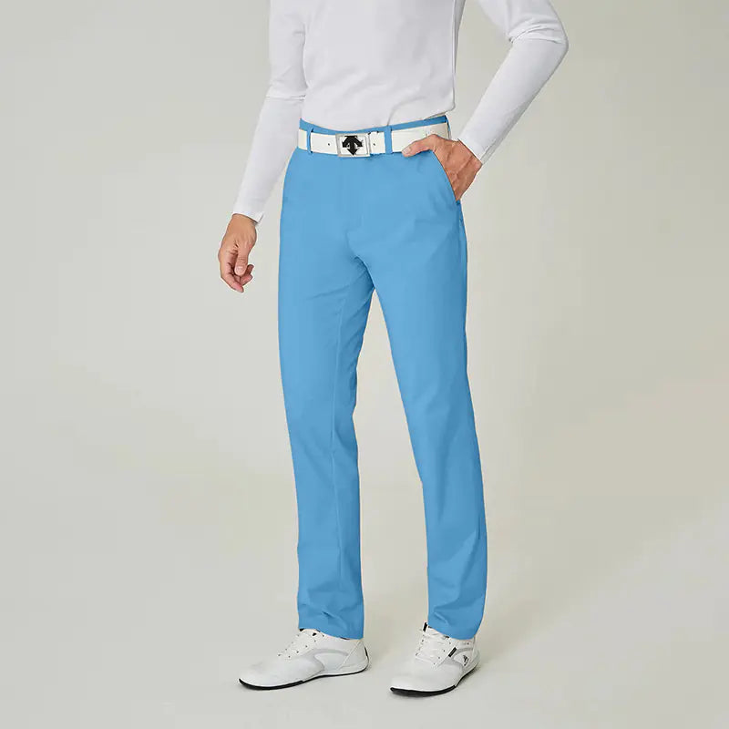 GolfThing Slim Fit Golf Trousers- Breathable Quick-Dry - Sky Blue