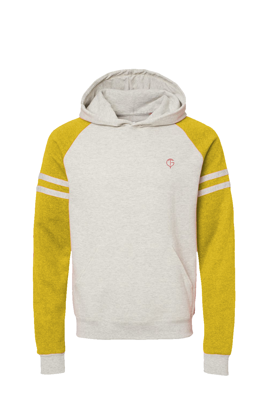 GolfThing LinksPro Golf Hoodie - Grey Mustard