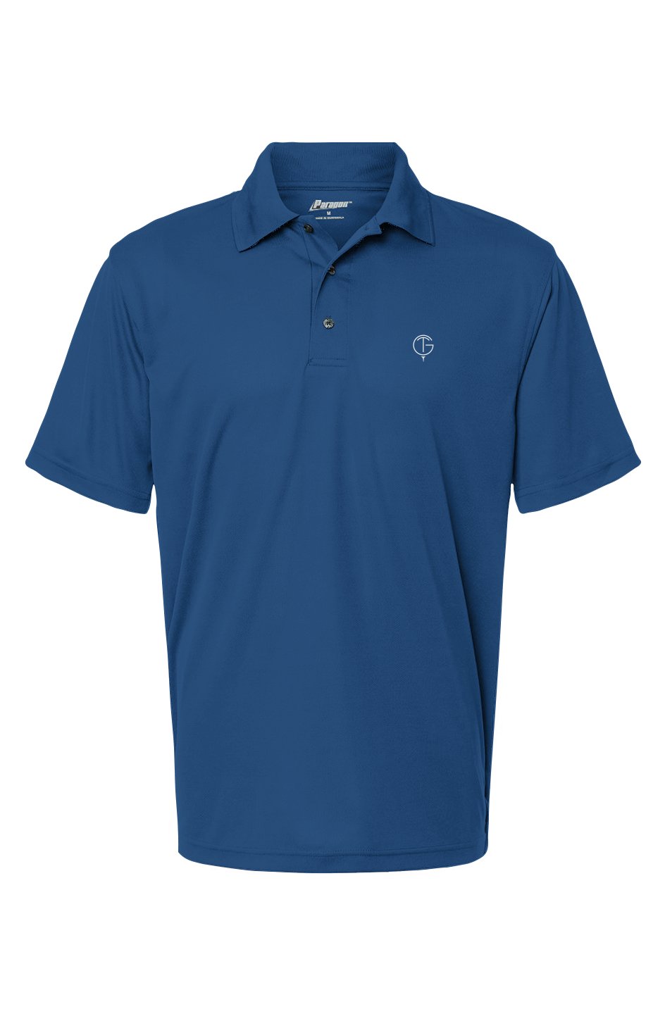GolfThing DriFit Golf Polo Shirt royal blue with breathable mini mesh fabric and sporty design