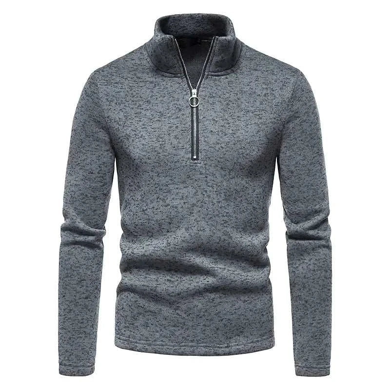 Men's GolfThing Essential Quarter Zip Sweater in high collar, warm zipper sweatshirt design