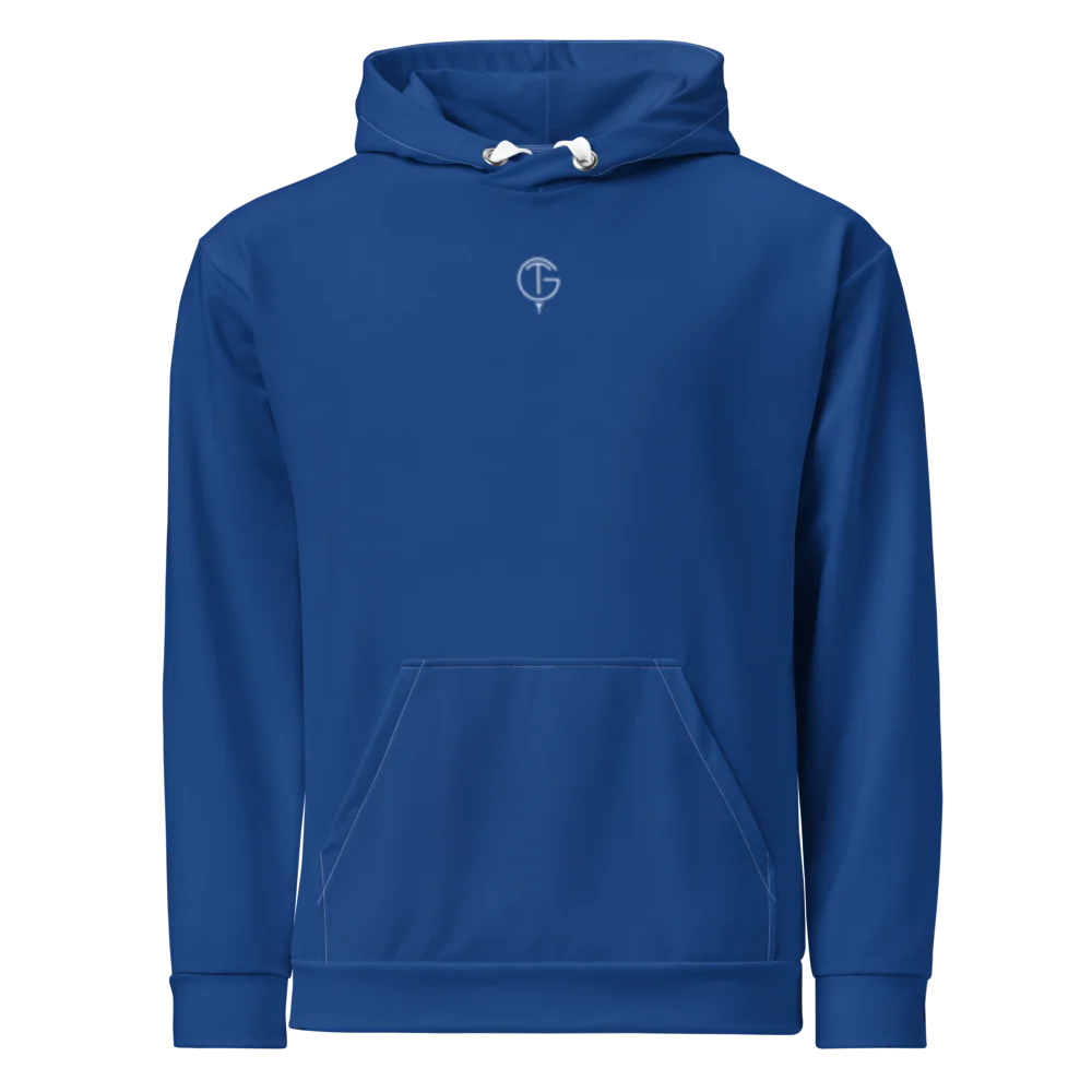 GolfThing PureForm Golf Hoodie - Dark Blue White Detailing