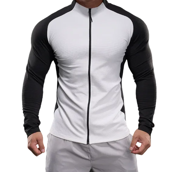 GolfThing Stretch Fit Golf Jacket in lightweight polyester spandex with full zip and fitted design for golf and casual wear