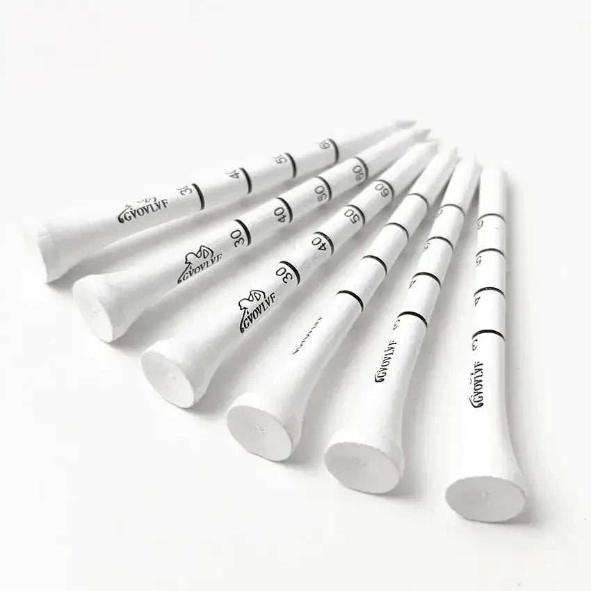 Biodegradable Height Adjustable Driver Golf Tees Pack of 50 - Wooden Golf Tees - Golf Accessories