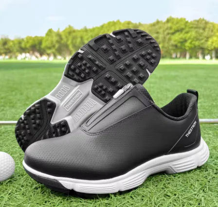 GolfThing Zen Zipper Golf Shoes - Spikeless Black