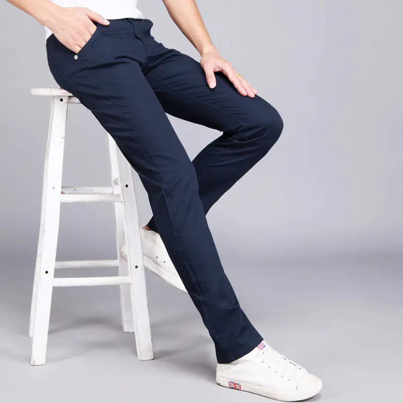GolfThing Men's Slim Fit Stretch Chinos - Modern Active Fit