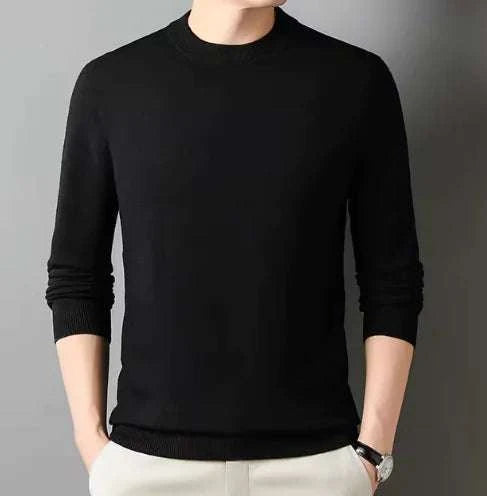 GolfThing Timeless Round-Neck Knitted Golf Sweater - Wine Red