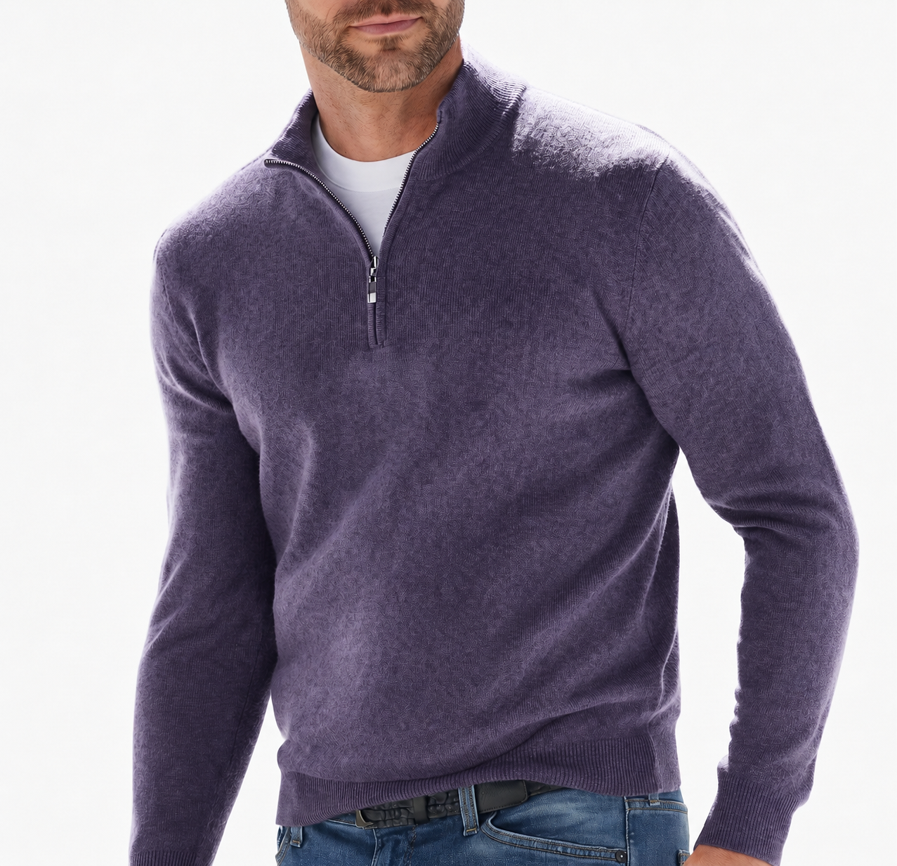 Men's GolfThing Costello lightweight breathable golf jumper quarter zip sweater