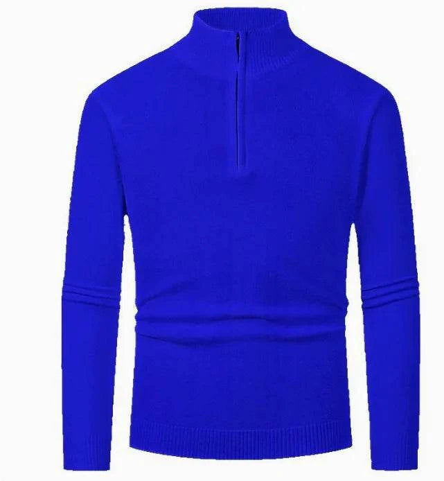 Khaki GolfThing Heritage Knit Polo golf sweater with quarter-zip collar and athletic fit