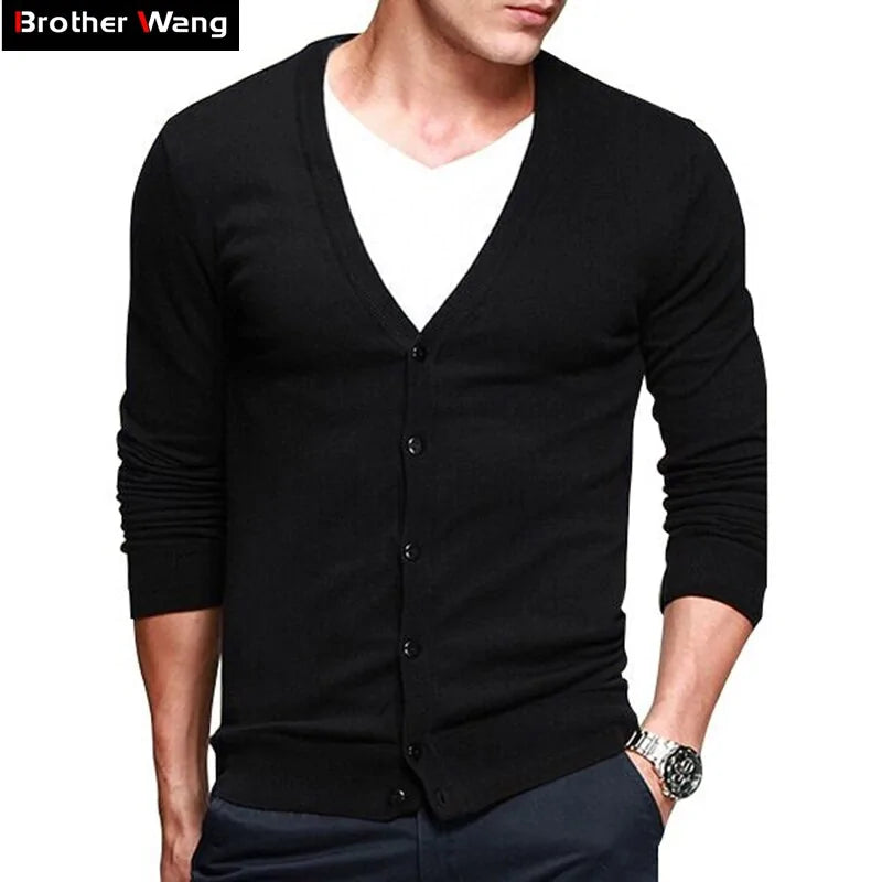 Men's GolfThing Golf Cardigan Sweater - Dark Grey