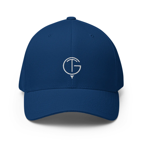 GolfThing Closed-Back Structured Golf Cap | Flexfit Blue
