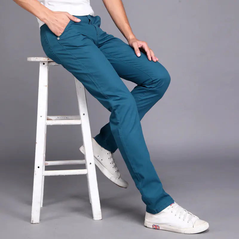 GolfThing Men's Slim Fit Stretch Chinos - Modern Active Fit