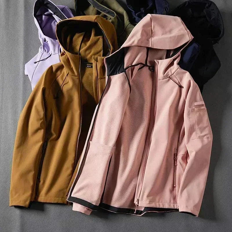 GolfThing versatile golf rain jacket with wind barrier and fleece lining for outdoor activities