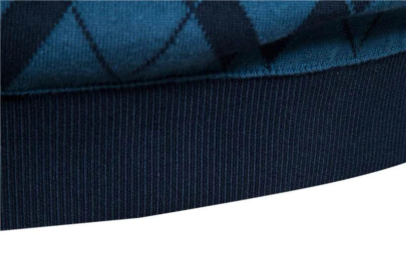 GolfThing Heritage Knit Half Zip Sweater - Patterned Black