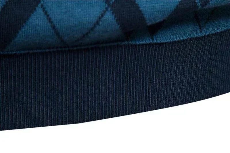 GolfThing Patterned Quarter Zip Golf Jumper - Black