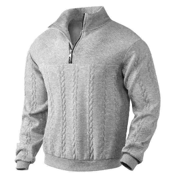 GolfThing Links Knit Golf Sweater - Quarter Zip with Structured Collar
