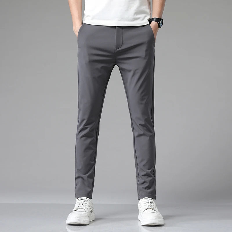 GolfThing Ultra Thin & Elastic Golf Chinos - Dark Grey Golf Trousers