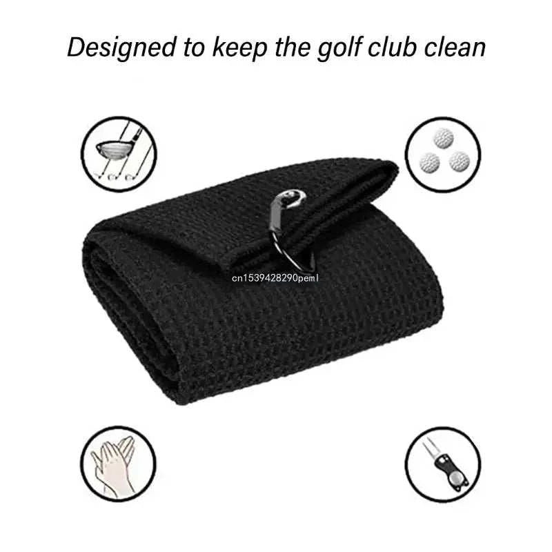 GolfThing Microfiber Golf Towel with Carabiner Clip