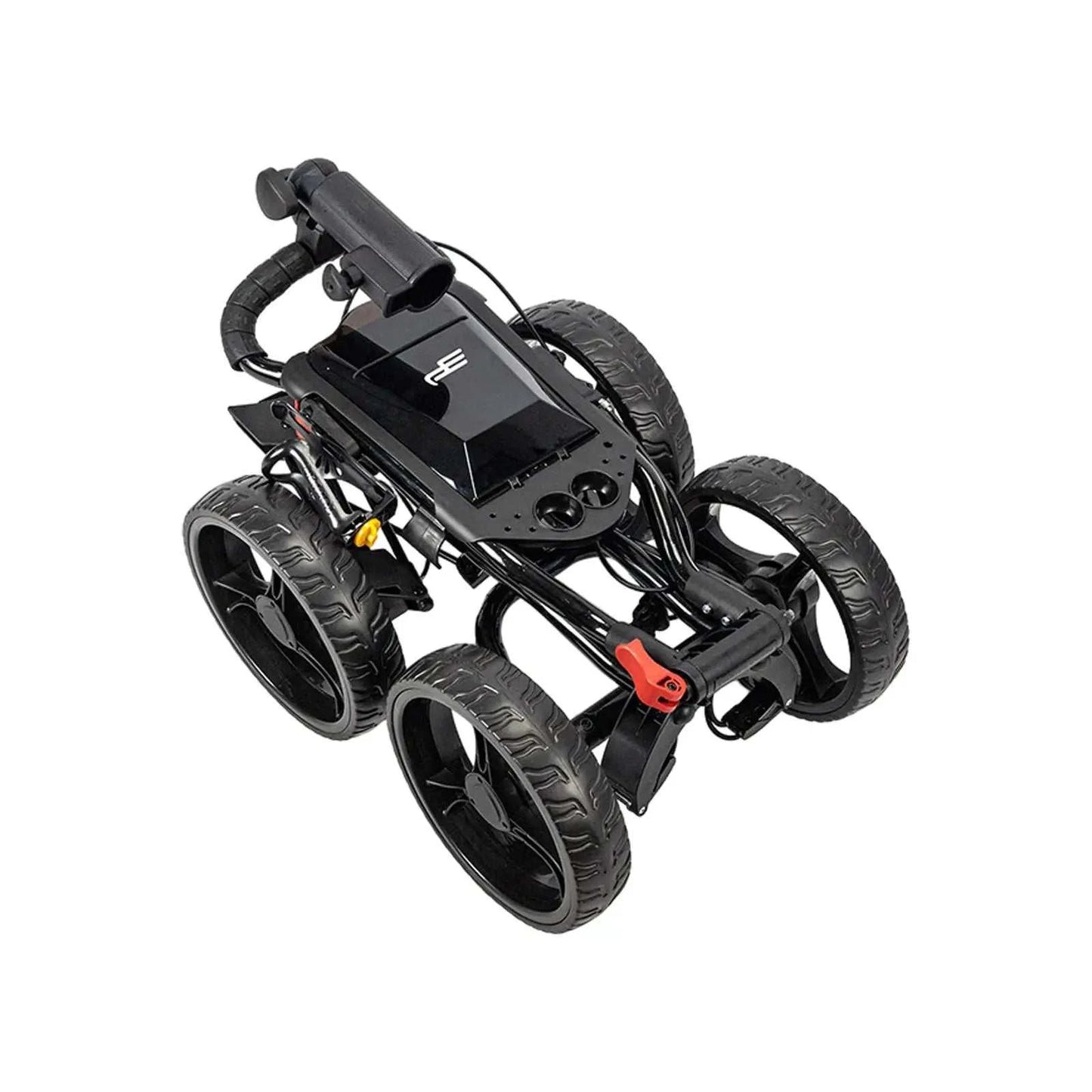 Golf Trolley - Foldable Lightweight Compact 4 Wheel Golf Cart With Adjustable Umbrella Holder