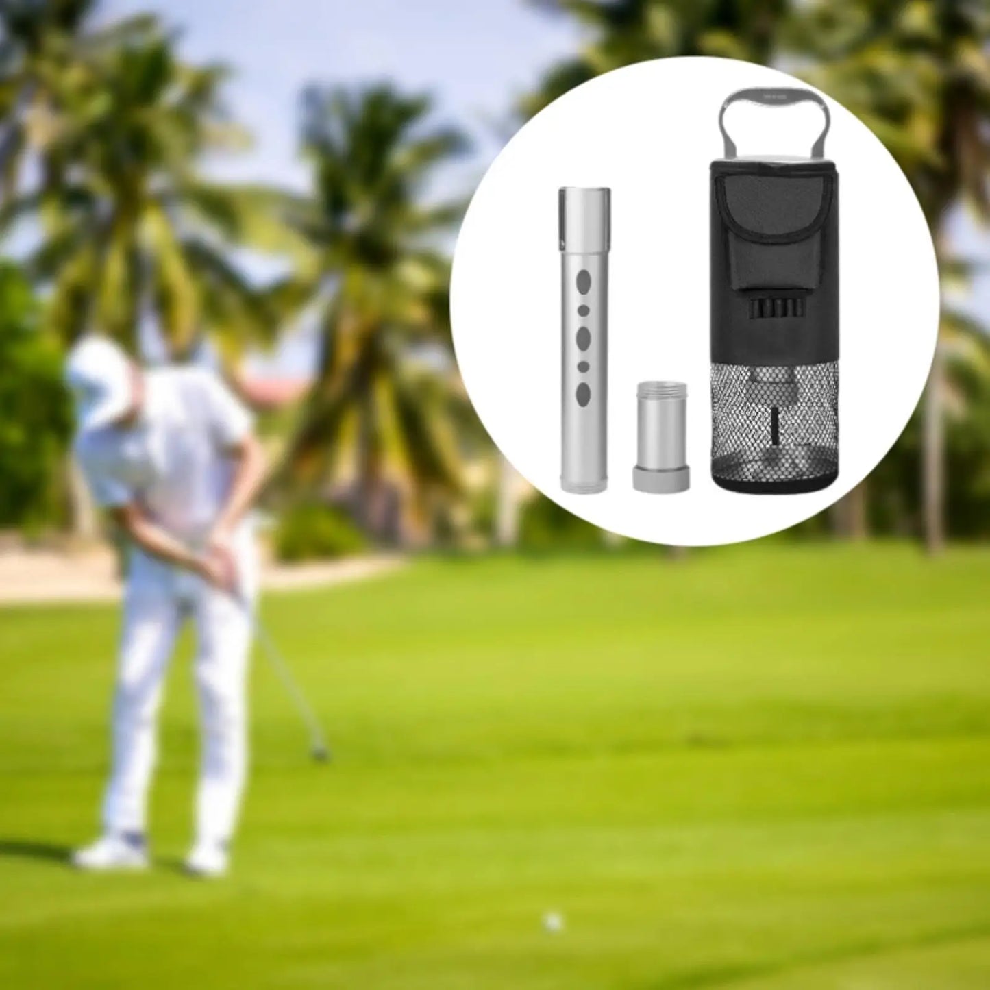 GolfThing Golf Ball Collector With Bag Aluminium Design