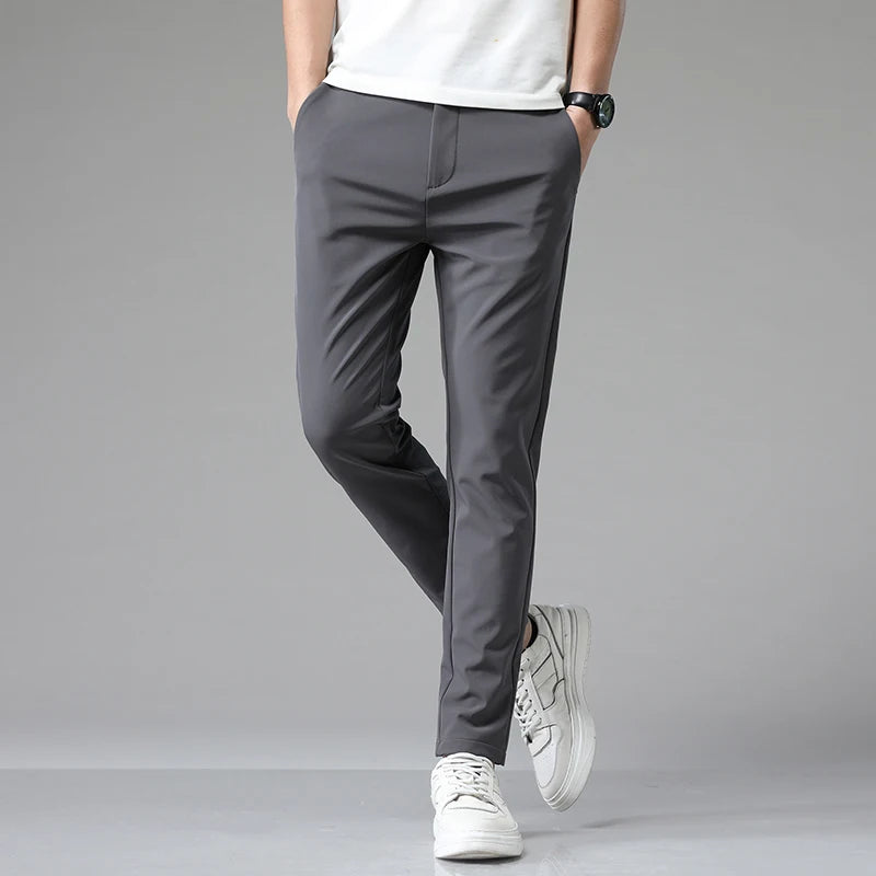 GolfThing Ultra Thin & Elastic Golf Chinos - Dark Grey Golf Trousers