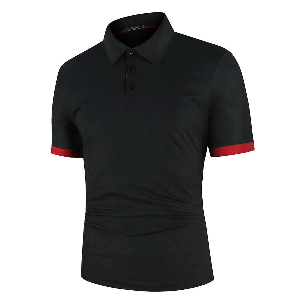 GolfThing Tour Classic Polo Shirt - Black Blue