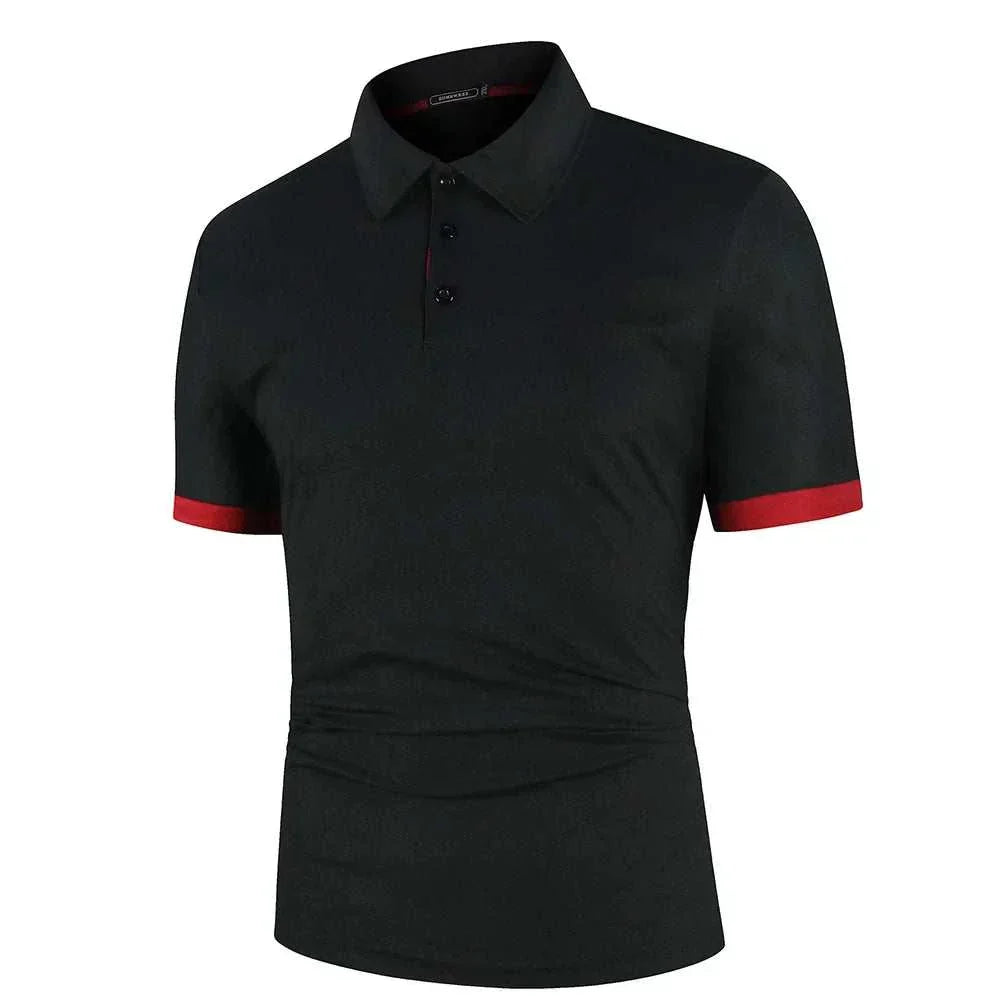 GolfThing Two-Tone Edge Polo shirt in two-tone design with classic collar and athletic fit for golf performance