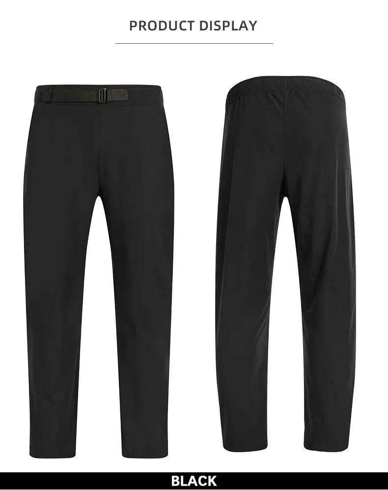 Men's Sporty Cooling Golf Trousers With Black Belt