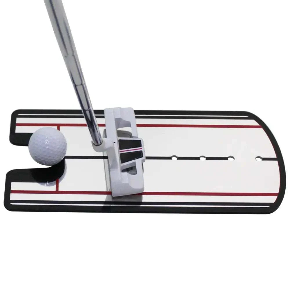 Golf putting mirror alignment aid for improving stroke precision and accuracy