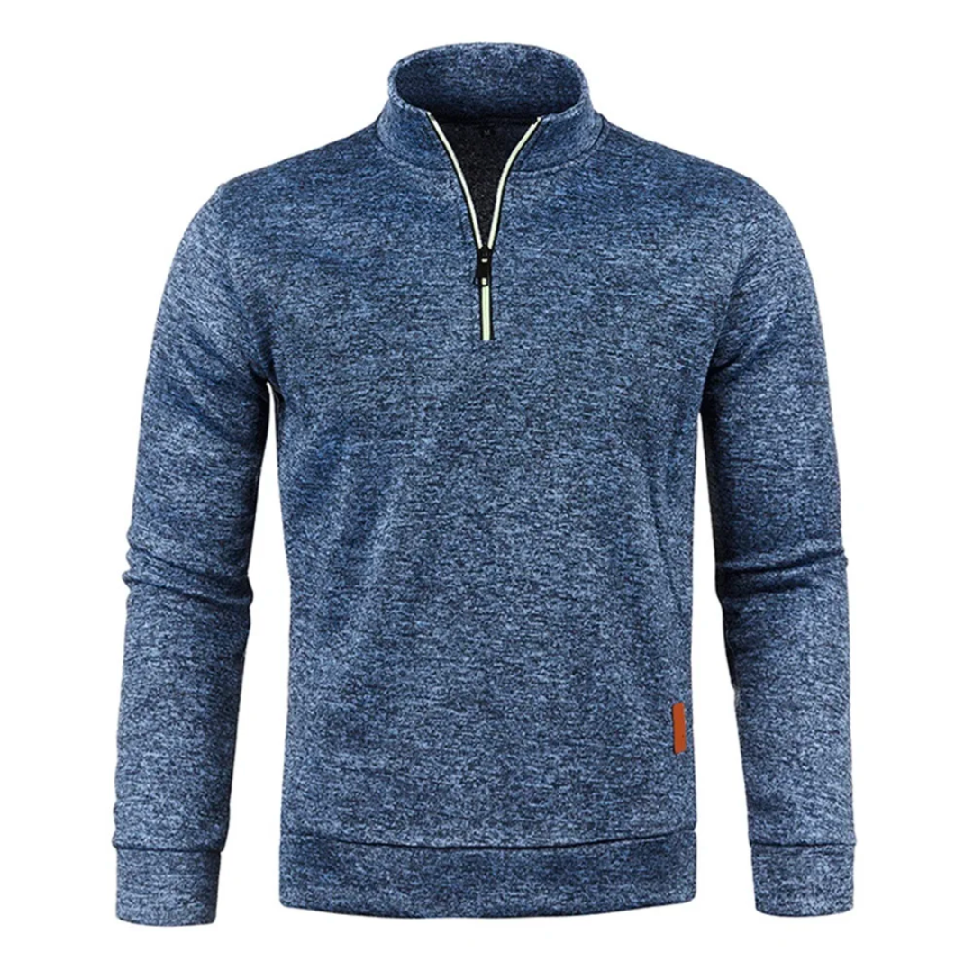 Men's GolfThing Half-Zip Pullover in light grey designed for golf comfort and style