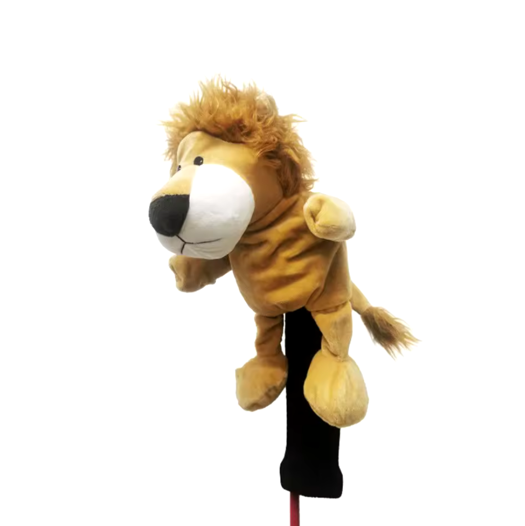 Lion animal golf headcover protecting wood golf club