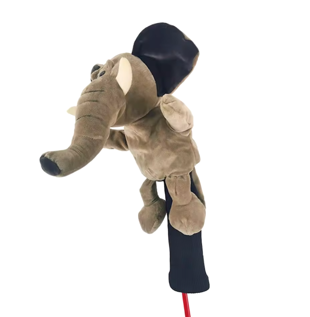 Colorful animal-themed golf headcovers for woods protecting clubs on golf course