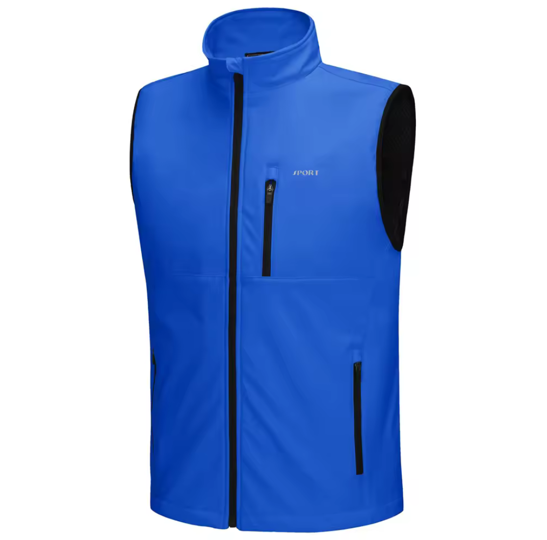 GolfThing lightweight royal blue golf gilet with breathable fabric and functional pockets