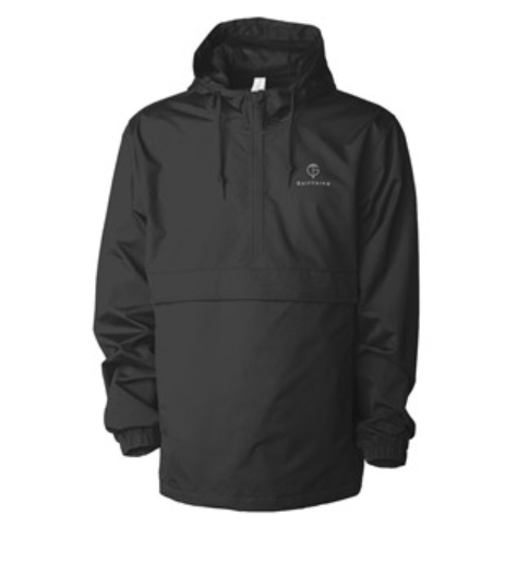 GolfThing Waterproof Half Zip Golf Jacket Black