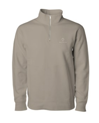 GolfThing TruForm Golf Sweater Quarter Zip Pullover Cement