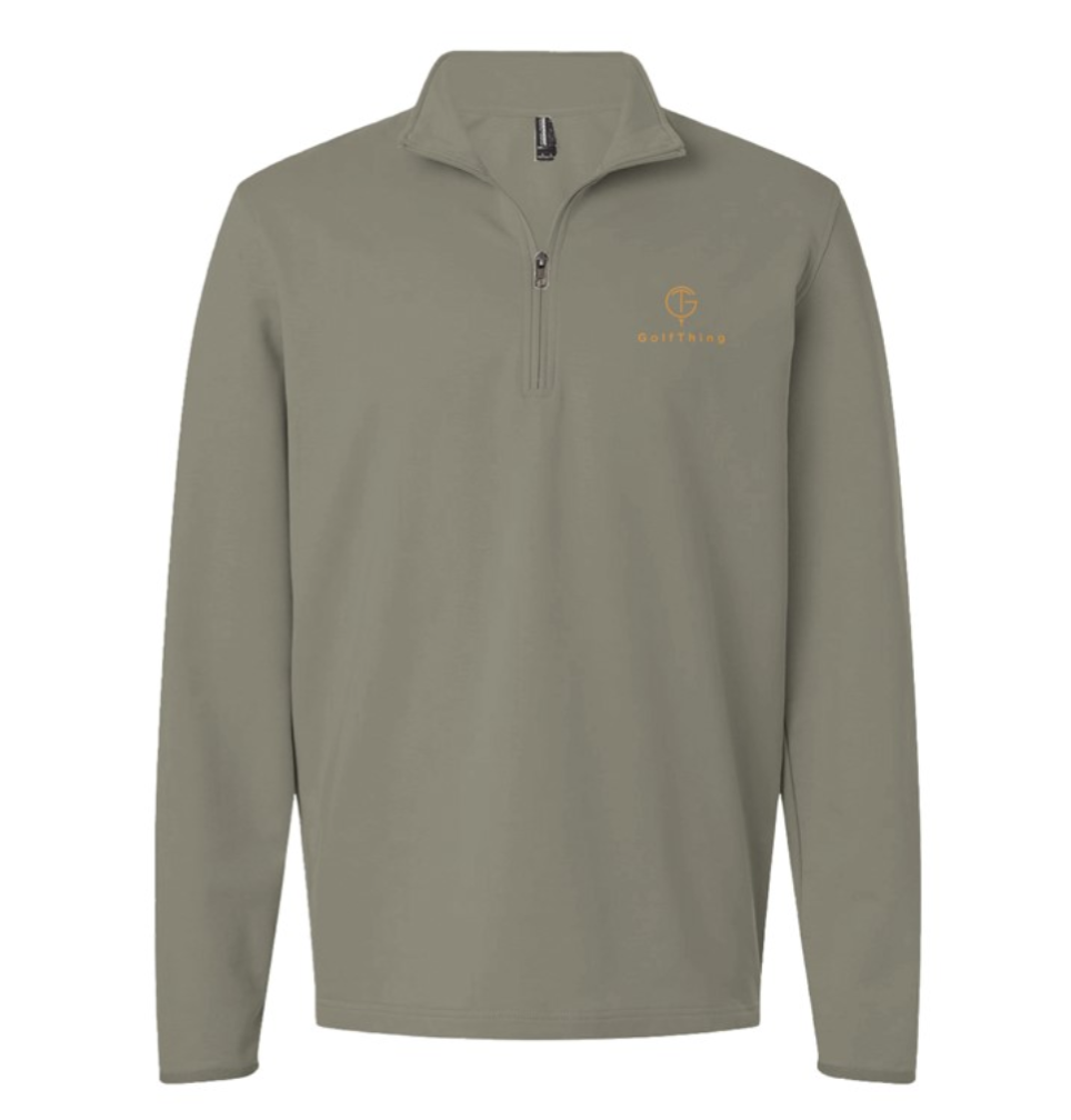 GolfThing Signature Zip Golf Sweater Golf Pine