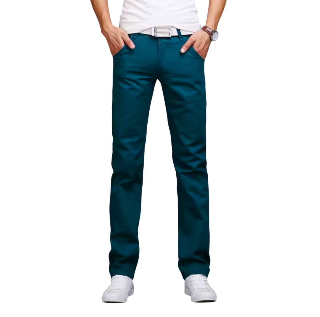 GolfThing Men's Slim Fit Stretch Chinos - Modern Active Fit