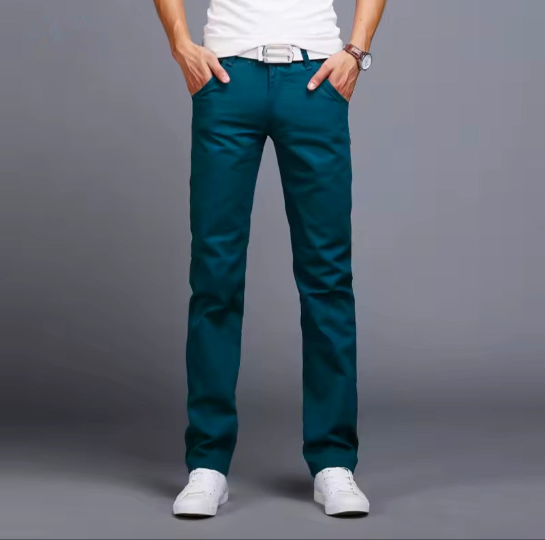 GolfThing Men's Slim Fit Stretch Chinos - Modern Active Fit