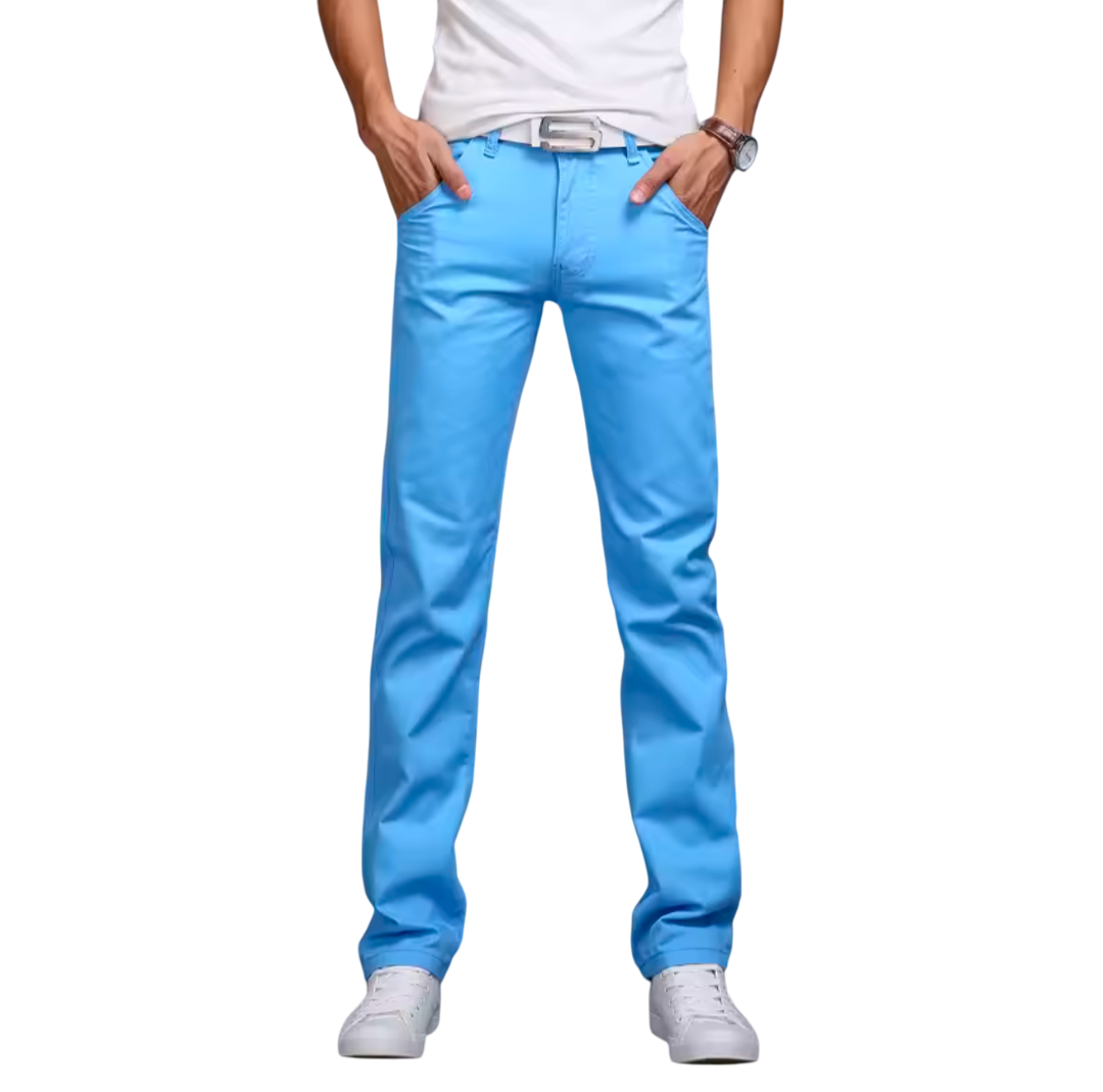 GolfThing Men's Slim Fit Stretch Chinos - Modern Active Fit