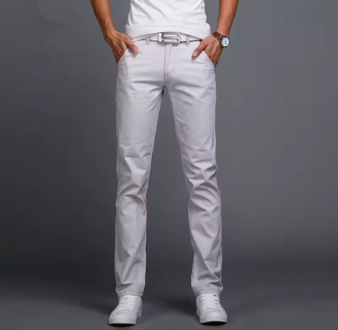 GolfThing Men's Slim Fit Stretch Chinos - Modern Active Fit