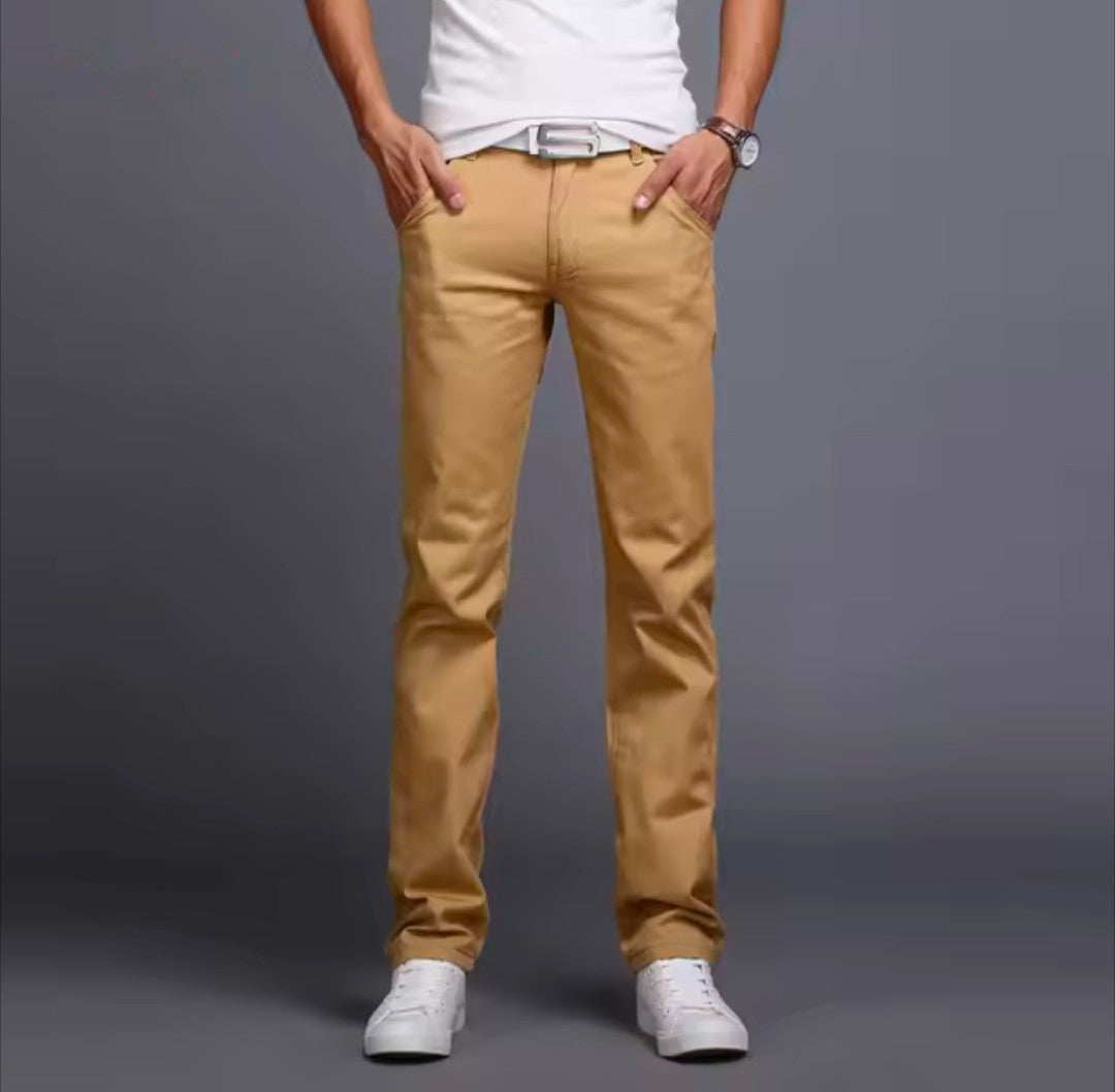 GolfThing Men's Slim Fit Stretch Chinos - Modern Active Fit