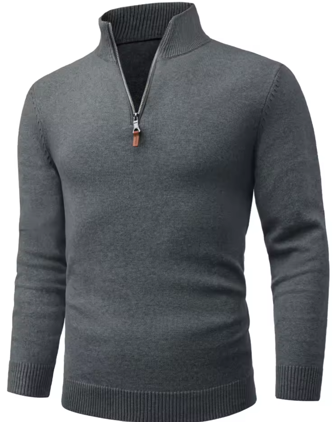 GolfThing men’s cotton quarter zip golf jumper on model
