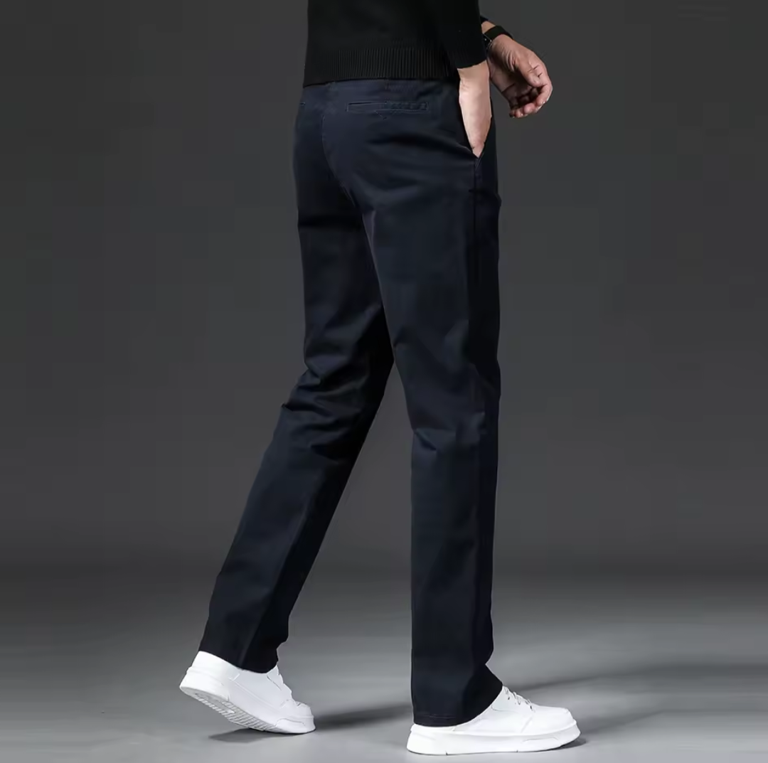 GolfThing Straight Fit cotton stretch chinos golf trousers in beige with breathable fabric and tailored fit