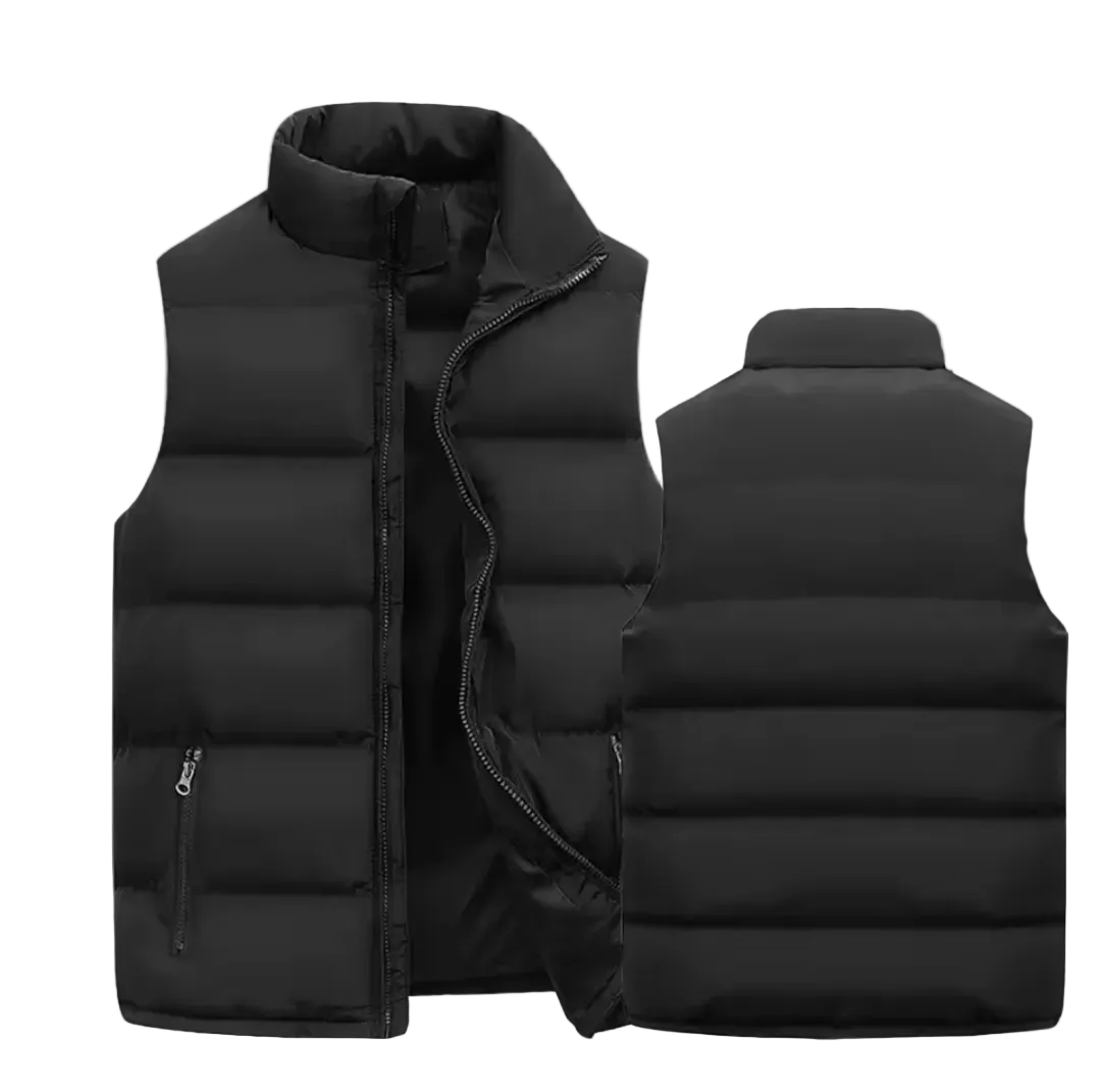 Lightweight GolfThing Essential Puffer Golf Gilet sleeveless insulated vest with full-zip and zippered pockets