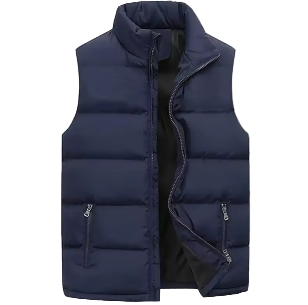 GolfThing Essential Puffer Golf Gilet sleeveless lightweight insulated polyester jacket with zippered pockets