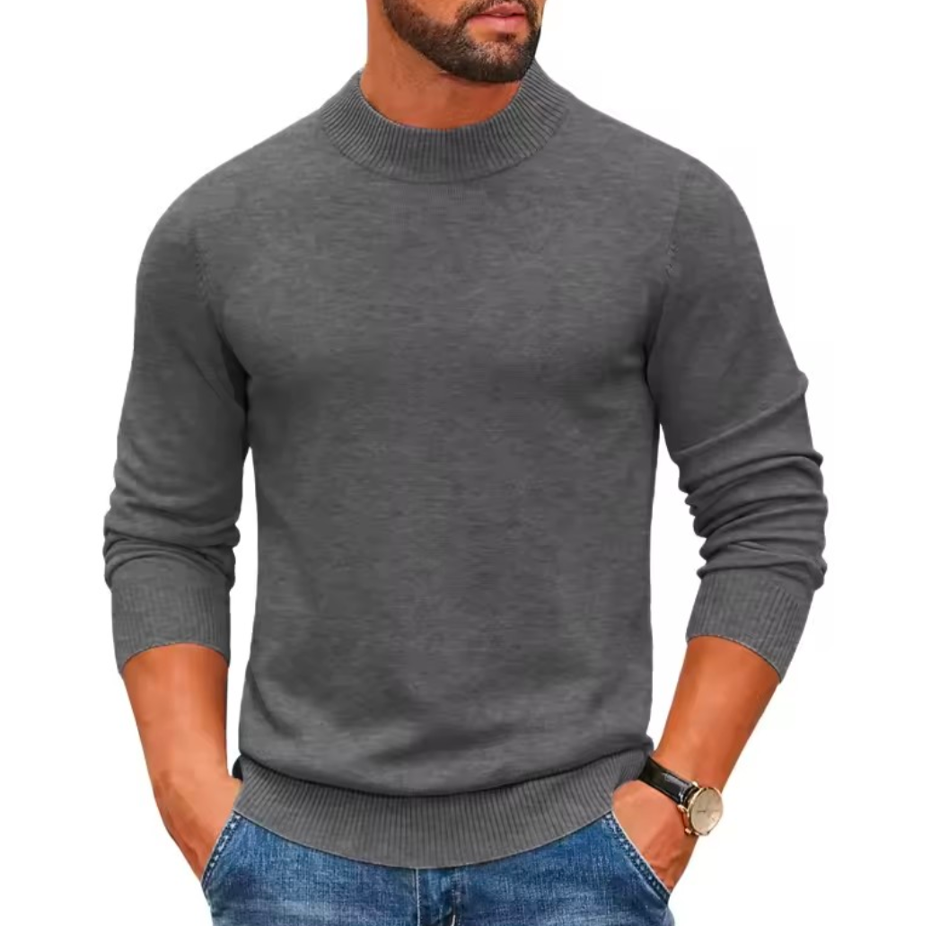 GolfThing Hybrid-Stretch Mock Jumper lightweight technical golf sweater with 360° stretch and mock neck collar
