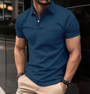 Men’s GolfThing Slim Polo Shirt Denim Blue